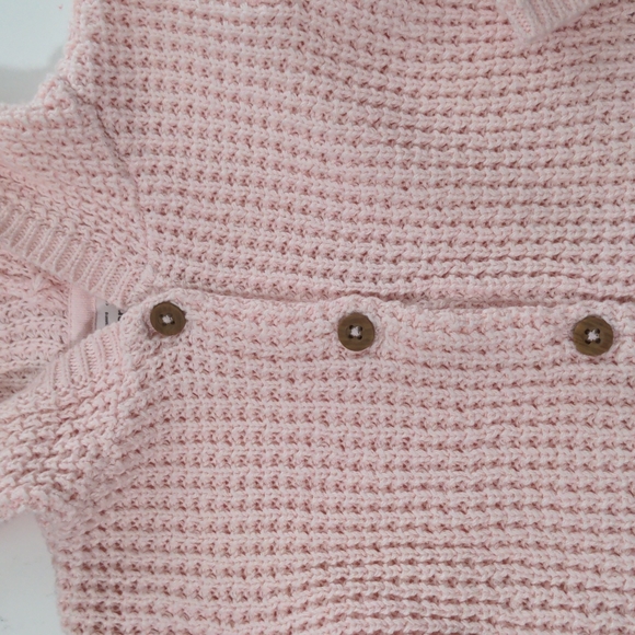 Carter's Baby Girl Soft Hooded Pink Sweater. Size 6 Months NWT - Picture 4 of 4